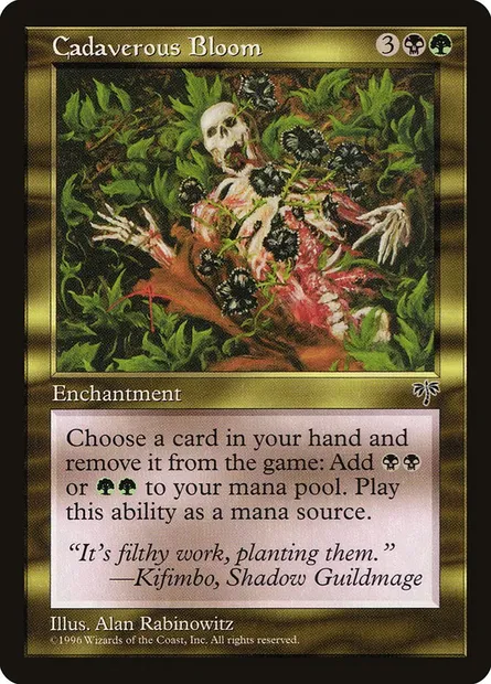 Cadaverous Bloom, Magic card MIR 258 — Mirage set