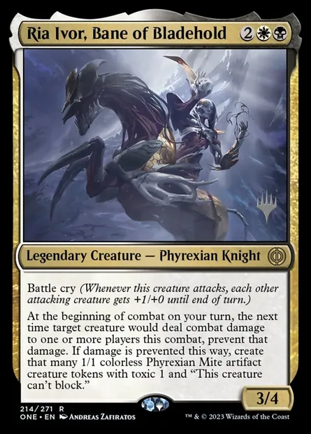 Ria Ivor, Bane of Bladehold, Magic card PONE 214p — Phyrexia: All Will Be One Promos set