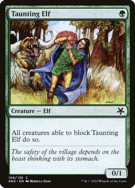 Taunting Elf, Magic card GN3 108 — Game Night: Free-for-All set