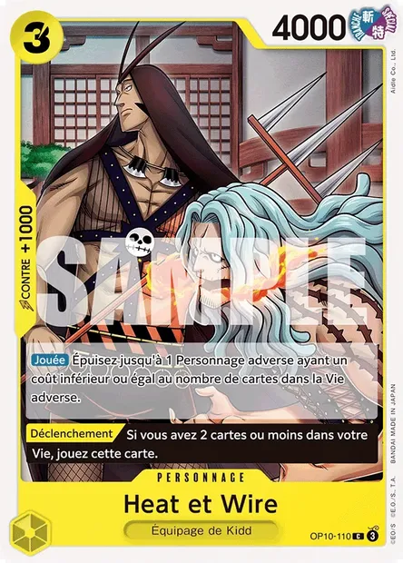 Heat et Wire, carte One Piece OP10-110 — extension SANG ROYAL