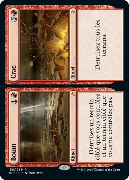 Boom // Bust, carte Magic TSR 156 — extension Spirale Temporelle Remastered