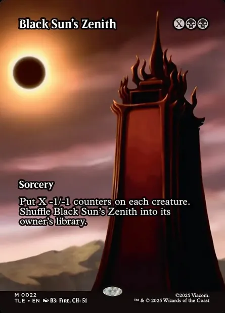 Black Sun's Zenith, Magic card TLE 22 — Avatar: The Last Airbender Eternal set