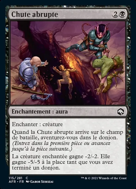 Chute abrupte, carte Magic AFR 115 — extension Forgotten Realms: Aventures dans les Royaumes Oubliés