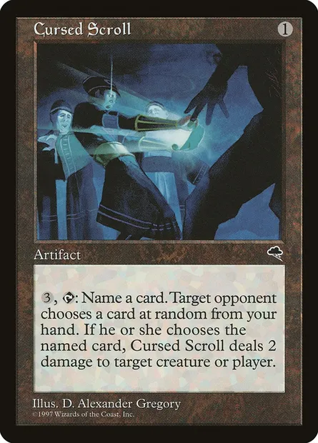 Parchemin maudit, carte Magic TMP 281 — extension Tempête