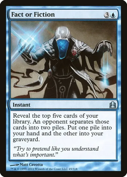 Fact or Fiction, Magic card CMD 45 — Commander 2011 set