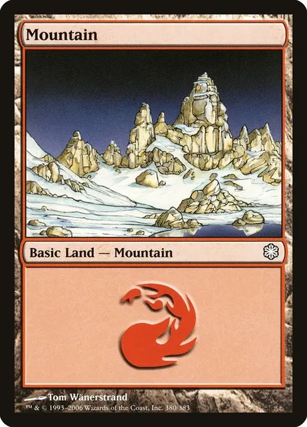 Mountain, Magic card CST 380 — Coldsnap Theme Decks set