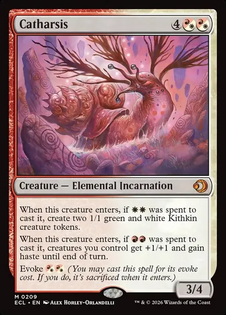Catharsis, Magic card ECL 209 — Lorwyn Eclipsed set