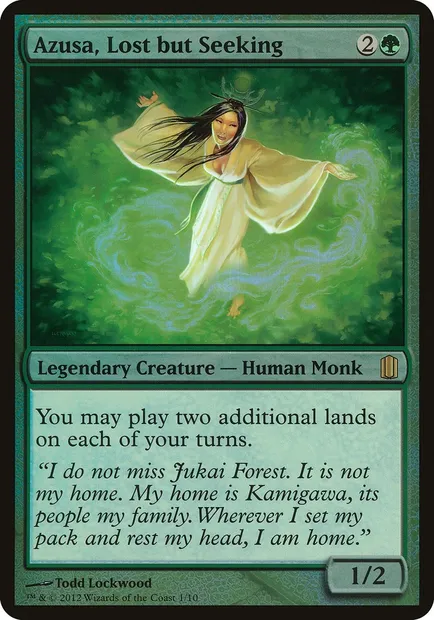 Azusa, Lost but Seeking, Magic card OCM1 1 — Commander's Arsenal Oversized set