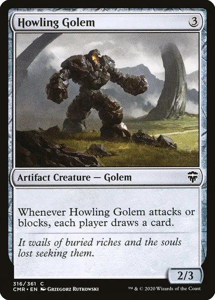 Howling Golem, Magic card CMR 316 — Commander Legends set
