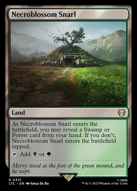 Necroblossom Snarl, Magic card LTC 321 — Tales of Middle-earth Commander set