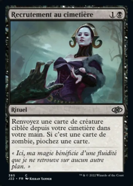 Recrutement au cimetière, carte Magic J22 385 — extension Jumpstart 2022