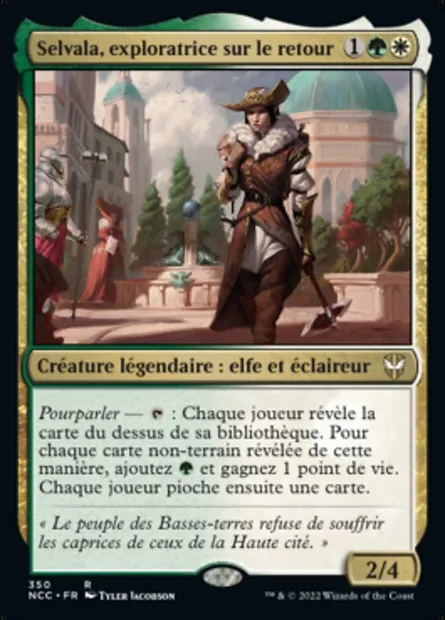Selvala, exploratrice sur le retour, carte Magic NCC 350 — extension New Capenna Commander