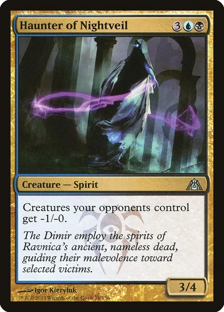 Haunter of Nightveil, Magic card DGM 76 — Dragon's Maze set