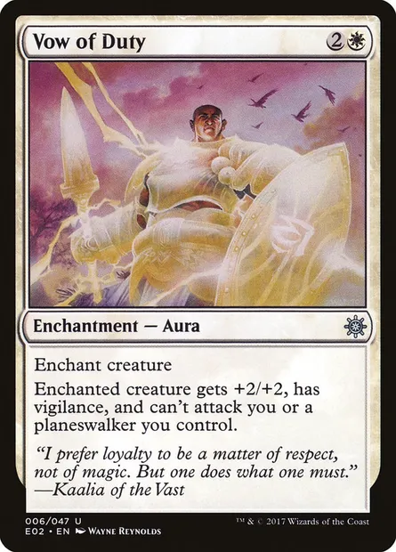 Vow of Duty, Magic card E02 6 — Explorers of Ixalan set