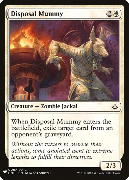 Disposal Mummy, Magic card PLST HOU-9 — The List set