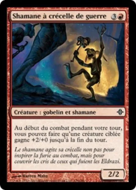 Shamane à crécelle de guerre, carte Magic ROE 136 — extension L'ascension des Eldrazi