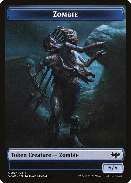 Zombie, carte Magic TVOW 5 — extension Innistrad: Crimson Vow Tokens