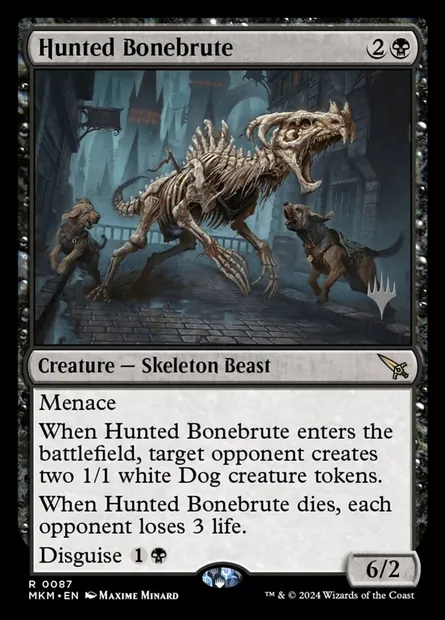 Hunted Bonebrute, Magic card PMKM 87p — Murders at Karlov Manor Promos set
