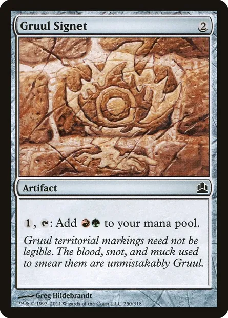 Gruul Signet, Magic card CMD 250 — Commander 2011 set