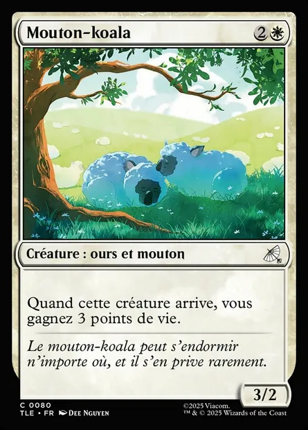 Mouton-koala, carte Magic TLE 80 — extension Avatar: The Last Airbender Eternal