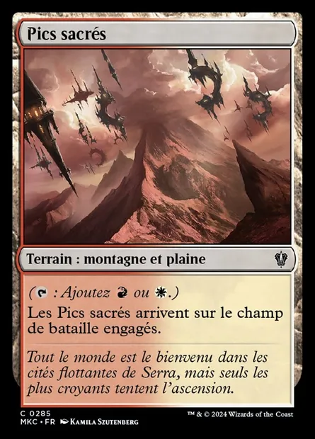 Pics sacrés, carte Magic MKC 285 — extension Murders at Karlov Manor Commander