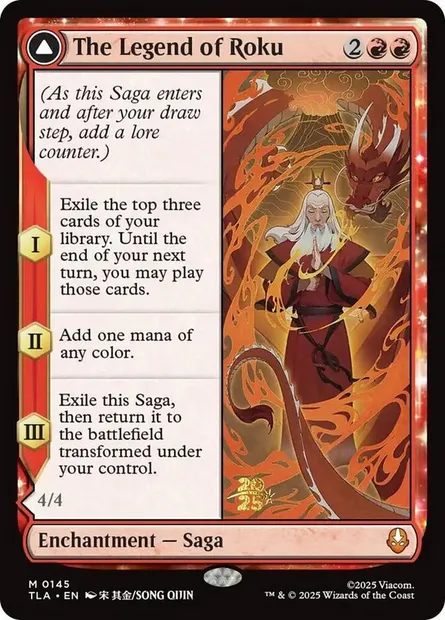 The Legend of Roku // Avatar Roku, Magic card PTLA 145s — Avatar: The Last Airbender Promos set
