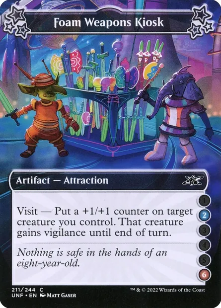 Foam Weapons Kiosk, carte Magic UNF 211a — extension Unfinity