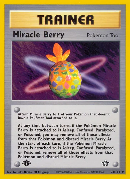 Miracle Berry, Pokémon card NG 94 — Neo Genesis set