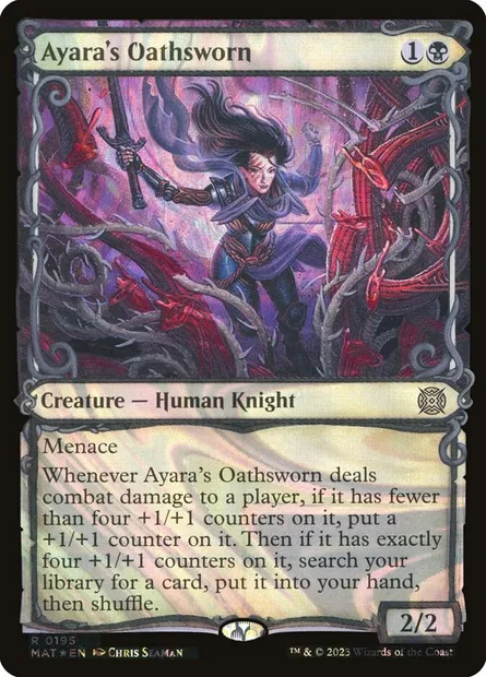 Ayara's Oathsworn, Magic card MAT 195 — March of the Machine: The Aftermath set