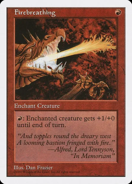 Firebreathing, Magic card 5ED 228 — Fifth Edition set