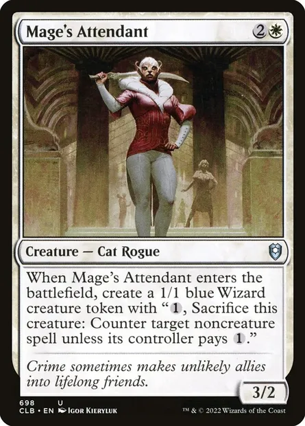 Mage's Attendant, Magic card CLB 698 — Commander Legends: Battle for Baldur's Gate set