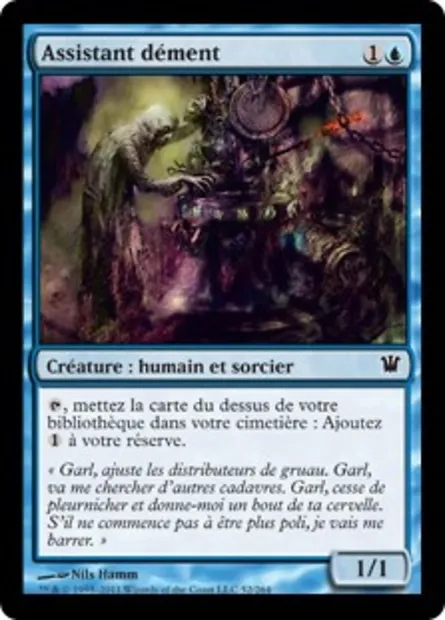 Assistant dément, carte Magic ISD 52 — extension Innistrad