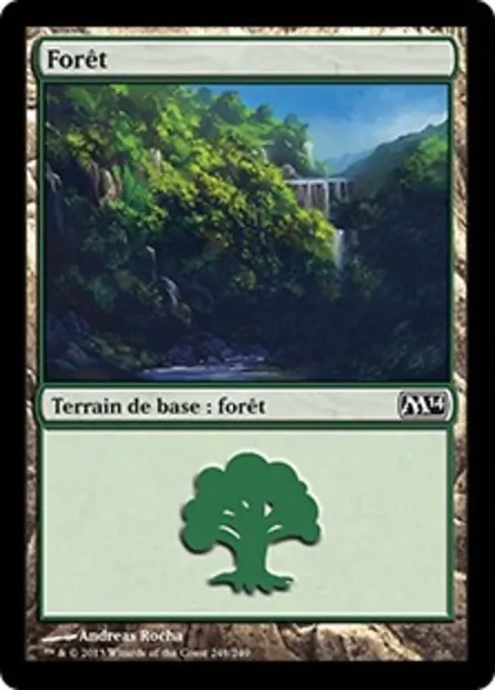 Forêt, carte Magic M14 249 — extension Magic 2014