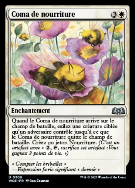 Coma de nourriture, carte Magic WOE 308 — extension Wilds of Eldraine