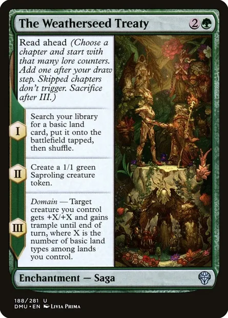 The Weatherseed Treaty, Magic card DMU 188 — Dominaria United set