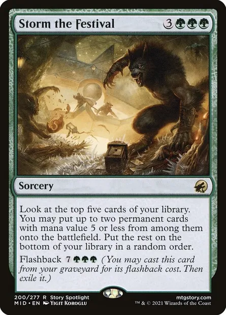 Storm the Festival, Magic card MID 200 — Innistrad: Midnight Hunt set