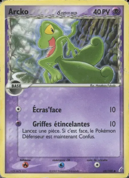 Arcko δ, carte Pokémon CG 68 — extension EX Gardiens de Cristal