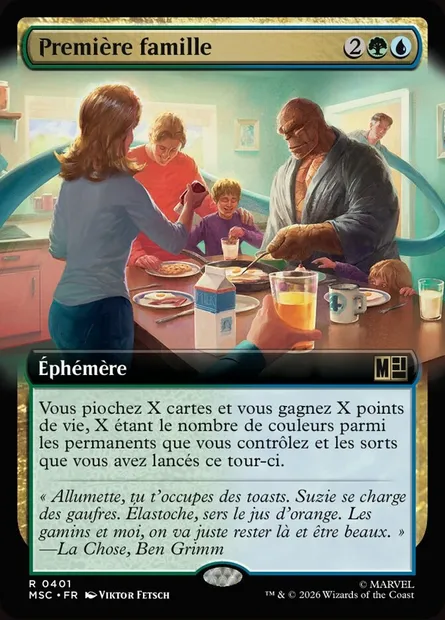Première famille, carte Magic MSC 401 — extension Marvel Super Heroes Commander