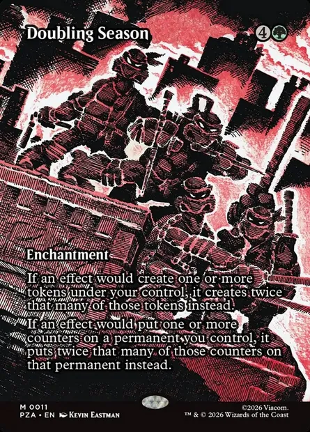 Doubling Season, Magic card PZA 11 — Teenage Mutant Ninja Turtles Source Material set