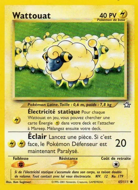 Wattouat, carte Pokémon NG 65 — extension Neo Genesis
