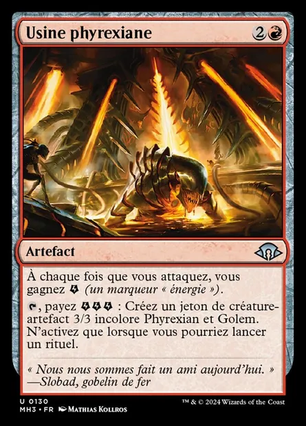 Usine phyrexiane, carte Magic MH3 130 — extension Modern Horizons 3