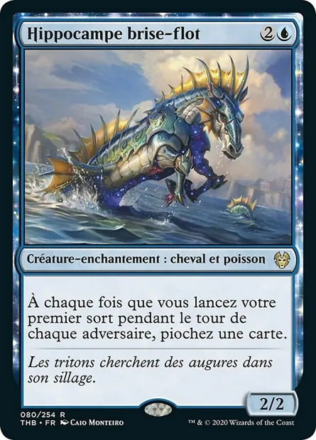 Hippocampe brise-flot, carte Magic THB 80 — extension Theros Beyond Death