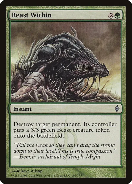 Beast Within, Magic card NPH 103 — New Phyrexia set