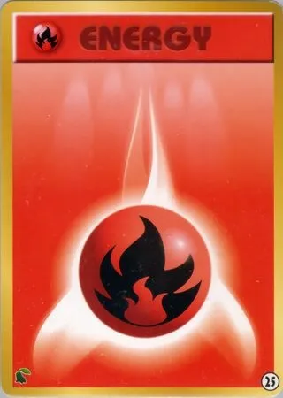 Fire Energy, Pokémon card IPN-C 025 — Intro Pack Neo Chikorita set