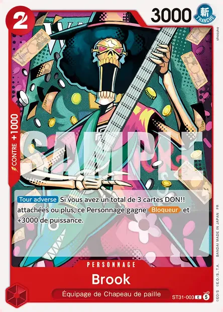 Brook, carte One Piece ST31-003 — extension ROUGE Monkey D. Luffy