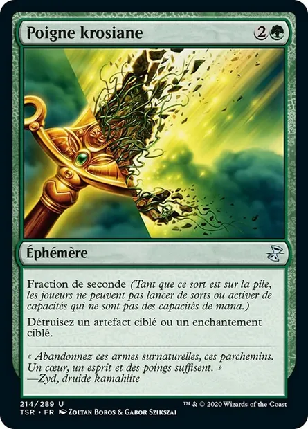 Poigne krosiane, carte Magic TSR 214 — extension Spirale Temporelle Remastered