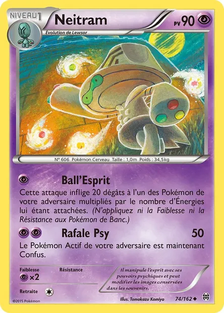 Neitram, carte Pokémon BKT 74 — extension Impulsion Turbo