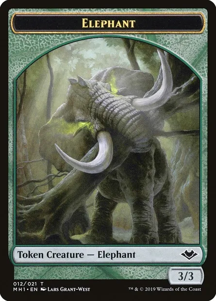 Elephant, Magic card TMH1 12 — Modern Horizons Tokens set