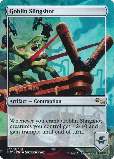 Goblin Slingshot, carte Magic UST 185 — extension Unstable