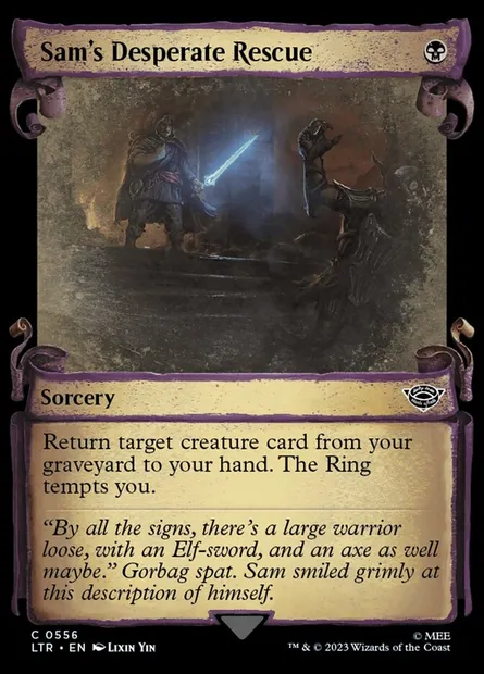 Sam's Desperate Rescue, Magic card LTR 556 — The Lord of the Rings: Tales of Middle-earth set